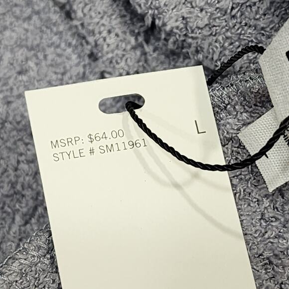 Steve Madden Pajama Pants Wide Leg Chenille Sleep Pants Large Lilac Gray - Picture 7 of 9